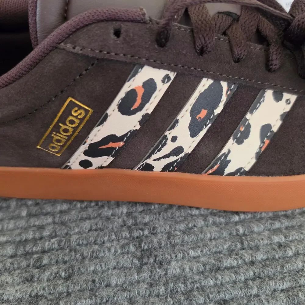 Adidas VL Court 3.0 Women's Size 9.5 Aurora Coffee Brown Sneakers Amber Gum NWB